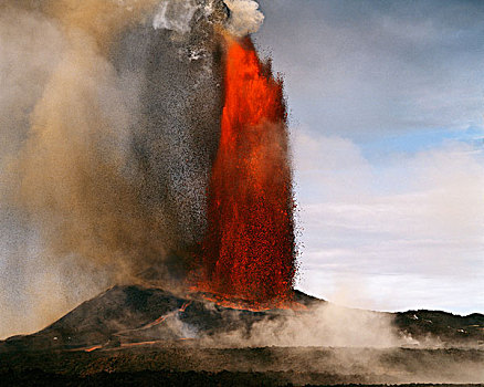 夏威夷,风景,爆炸,火山岩,山,大幅,尺寸