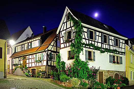 半木结构,房子,历史,中心,教堂,我们,女士,黑森林,巴登符腾堡,德国,欧洲
