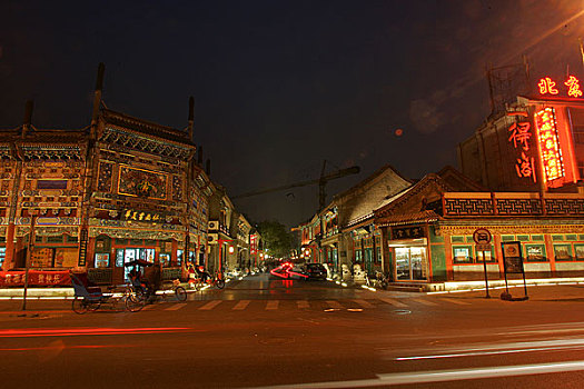 北京琉璃厂夜景
