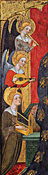 圣母玛利亚,天使,演奏音乐,特写,艺术家,动作