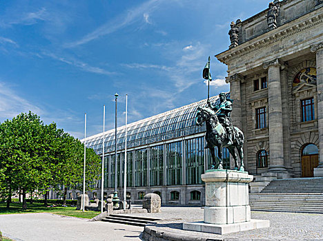 慕尼黑,进入,宫廷花园,巴伐利亚,德国,大幅,尺寸