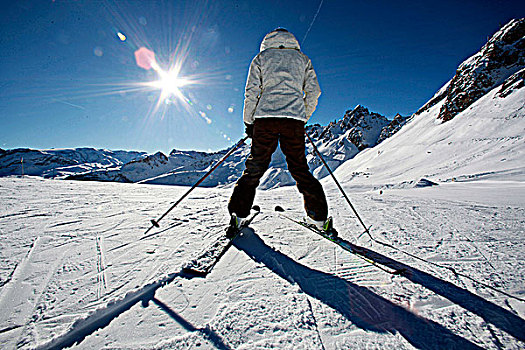 法国,阿尔卑斯山,女性,滑雪者