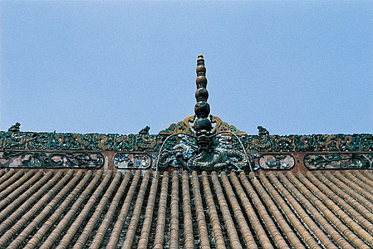 湖南长沙开福寺建筑顶部