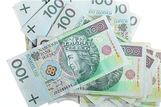 钱,储蓄,一堆,波兰,货币
