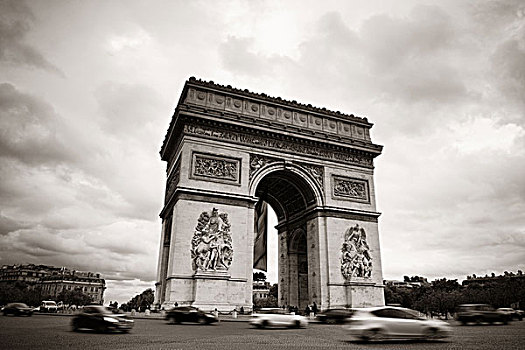 拱形,街道,风景,巴黎