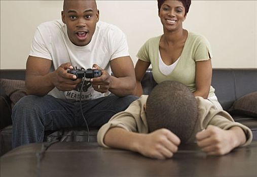 家庭,玩,电子游戏