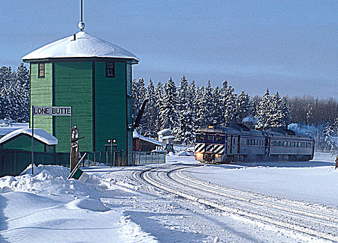 轨道,客运列车,孤单,山岗,不列颠哥伦比亚省,加拿大