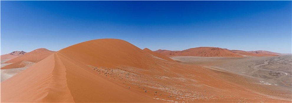 宽,全景,沙丘,索苏维来地区,纳米比亚