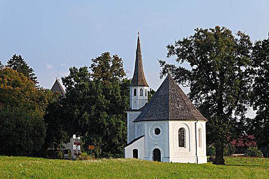 小教堂,市区,上巴伐利亚,巴伐利亚,德国,欧洲