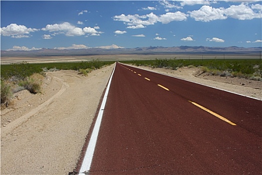 长,道路,莫哈维沙漠