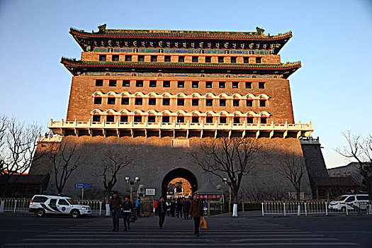 正阳门,前门,大街,大栅栏,商业街,中国,北京,全景,风景,地标,传统