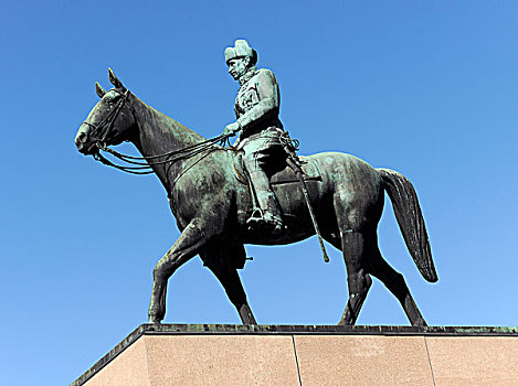 骑马,雕塑,赫尔辛基,芬兰,欧洲