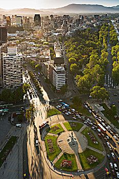 广场,巴克达诺,历史,市区,城市,中心,智利圣地牙哥,智利
