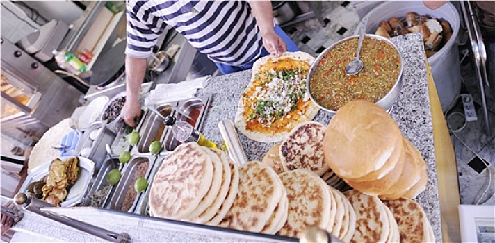 有机,健康食物,街边市场,突尼斯,非洲