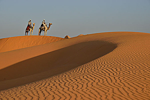 男人,骆驼,沙丘,麦罗埃,黑色,法老,努比亚,尼罗河,苏丹,非洲