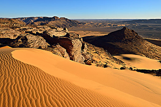 西部,悬崖,高原,阿杰尔高原,国家公园,世界遗产,撒哈拉沙漠,阿尔及利亚,非洲