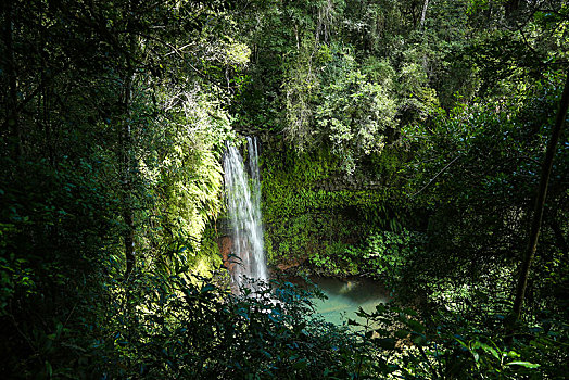 瀑布,琥珀色,山,国家公园,马达加斯加,非洲