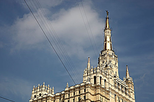特写,上面,建筑,莫斯科,俄罗斯