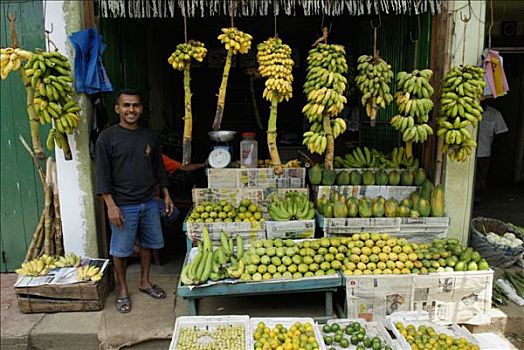 斯里兰卡,康提,市场,水果,销售