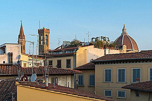 佛罗伦萨,屋顶风光,清晨