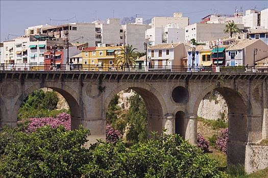 桥,城市,贝尼多姆,阿利坎特,西班牙