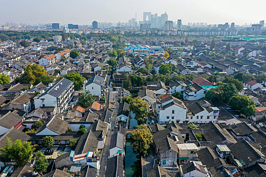 历史文化街区鸟瞰图片