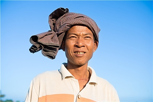 头像,亚洲人,缅甸,传统,农民