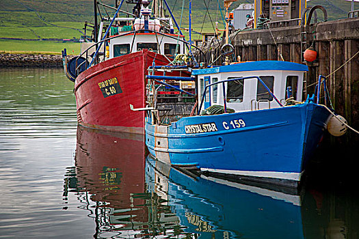 渔船,码头,港口,凯瑞郡,爱尔兰