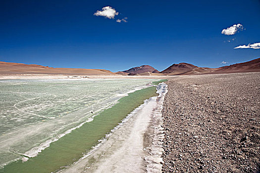 泻湖,阿塔卡马沙漠,智利
