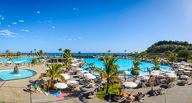 游泳池,公园,圣克鲁斯-德特内里费,特内里费岛,加纳利群岛,西班牙,欧洲