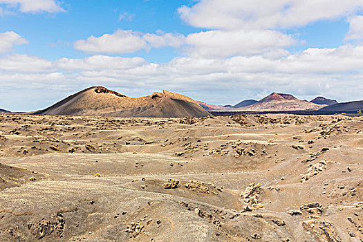 火山地貌,蒙大拿,蒂玛法雅国家公园,兰索罗特岛,加纳利群岛,西班牙