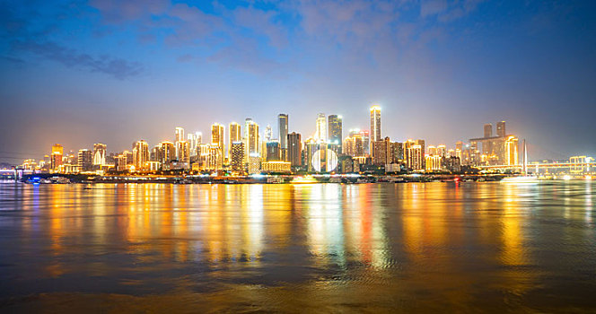 重庆城市天际线,重庆夜景