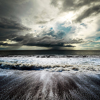 海洋,风暴,图像,背景