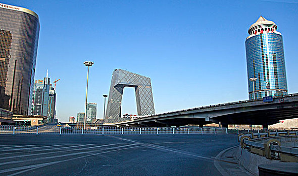 中国国际贸易中心,中央电视台,国贸桥和中国恒天大厦