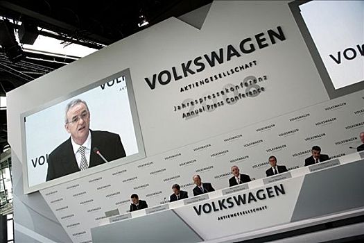 首席执行官,大众汽车,财务报表,新闻发布会,2008年,沃尔夫斯堡,下萨克森,德国,欧洲