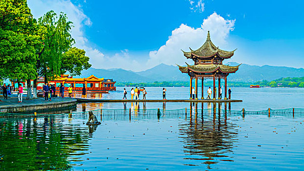 漂亮,风景,杭州,西湖