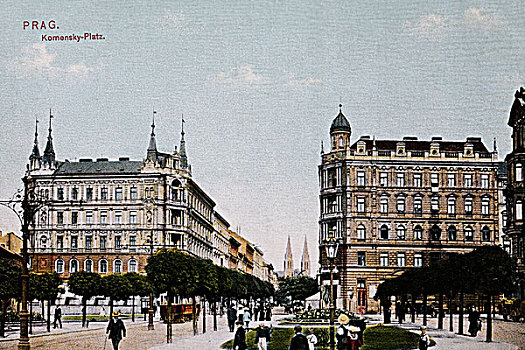 方块牌,布达佩斯,匈牙利,历史,明信片