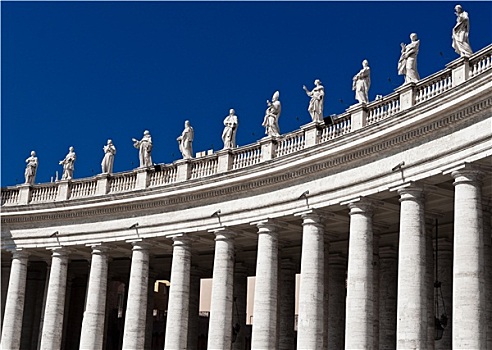 柱子,雕塑,广场,梵蒂冈