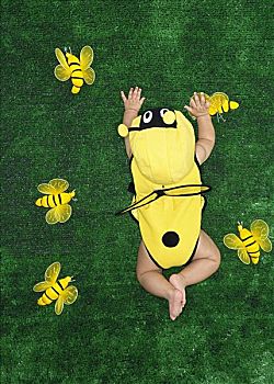 婴儿,蜜蜂,服饰