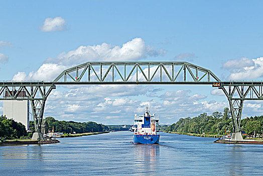 货船,铁路桥,基尔,运河,石荷州,德国,欧洲