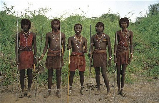 男人,矛,武器,肯尼亚,非洲