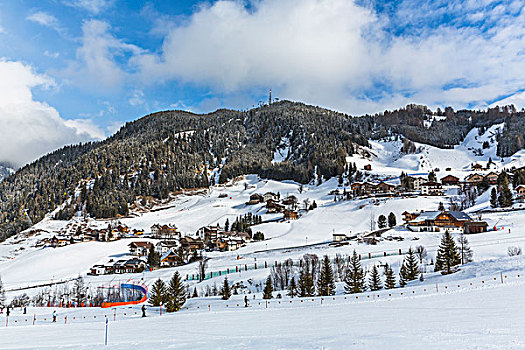 滑雪,区域,南蒂罗尔,白云岩,意大利,欧洲