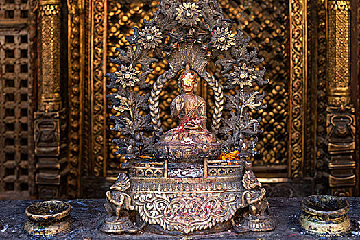 佛教,青铜,雕塑,寺院,金庙,印度,帕坦,尼泊尔,亚洲