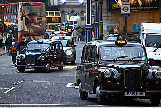 出租车,户外,维多利亚站,伦敦,英格兰