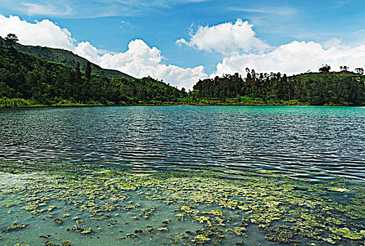 彩色,湖,爪哇,印度尼西亚