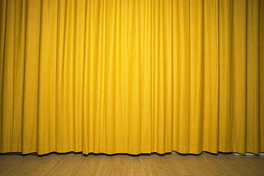 舞台,黄色,帘