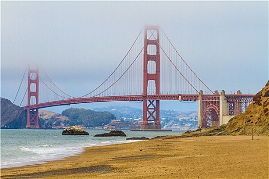 金门大桥,做糕点,海滩,旧金山,加利福尼亚