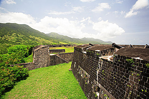 山,要塞,建造,高处,海洋,直布罗陀,加勒比