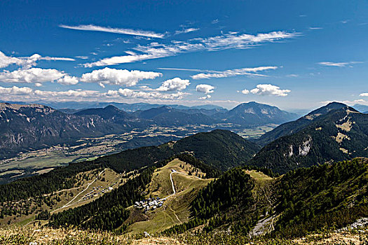 风景,顶峰,卡林西亚,奥地利