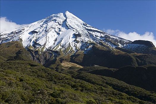 积雪,攀升,火山,塔拉纳基,北岛,新西兰